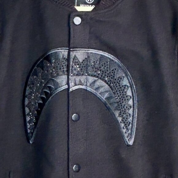Hudson Outerwear x Babe Collaboration Embroidered Sequin Black Jacket Men's Sz L - Picture 2 of 16